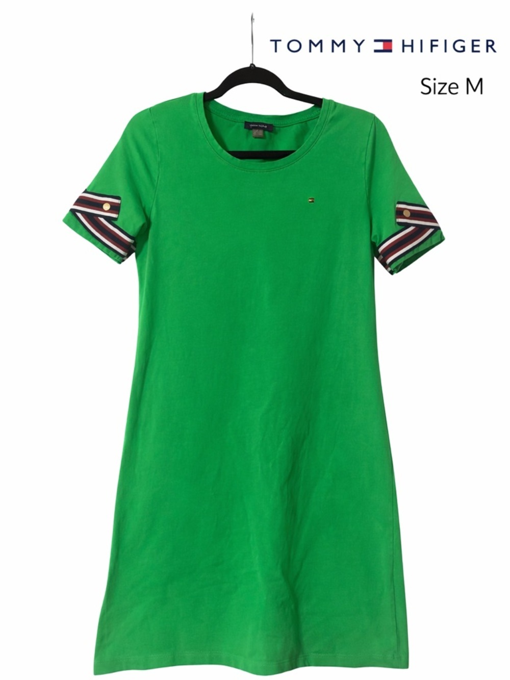 tommy hilfiger green striped dress | Dresses | Tommy Hilfiger Tshirt M Preppy Stripe Sleeve Logo Casual Floral Maternity Dresses